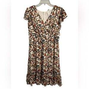 NY Collection petite empire waist floral flutter sleeve dress Size PL